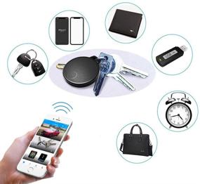 img 3 attached to SwiftFinder 2PCS Keys Finder, Bluetooth Tracker and Item Locator for Keys, Bags, Wallets, Luggage, and More; Water-Resistant with Replaceable Battery (Black+White)