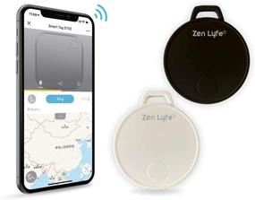 img 4 attached to SwiftFinder 2PCS Keys Finder, Bluetooth Tracker and Item Locator for Keys, Bags, Wallets, Luggage, and More; Water-Resistant with Replaceable Battery (Black+White)