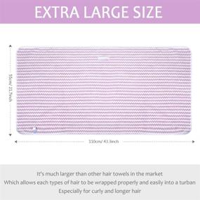 img 3 attached to 🔮 VIVOTE Microfiber Hair Towel - Ultra Absorbent, Fast Drying, Super Soft - Shower Hair Dry Wrap Towel for Long Curly Hair - Anti Frizz - 21.5 x 43 Inch (Light Purple)