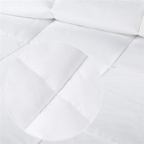 img 1 attached to 🛏️ ILAVANDE Microfiber Queen Comforter: Luxuriously Soft Bedding for Winter - Down Alternative Quilted Comforter, Queen Size - Machine Washable, White