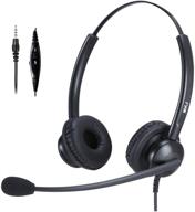 🎧 mkj 3.5mm noise cancelling headset with microphone - perfect for computers, laptops, tablets, and smartphones logo