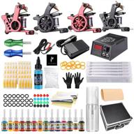 solong tattoo complete tattoo kit - 4 pro machine guns, 14 inks, pigment, power supply, foot pedal, needles, grips, tips, carry boxes - tk460-us logo