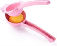 🍋 single-pink heavy duty metal lime squeezer - manual lime press juicer hand fruit extractor logo