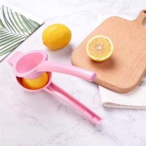 img 3 attached to 🍋 Single-Pink Heavy Duty Metal Lime Squeezer - Manual Lime Press Juicer Hand Fruit Extractor