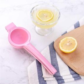 img 2 attached to 🍋 Single-Pink Heavy Duty Metal Lime Squeezer - Manual Lime Press Juicer Hand Fruit Extractor