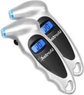 astroai digital tire pressure gauge 150 psi with backlit lcd - accurate readings for car, truck, bicycle - non-slip grip & 4 settings (standard, silver, 2) logo