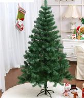 🎄 6 foot artificial christmas tree | xmas pine with sturdy metal stand | ideal for home, office, party, holiday decorations | christmas, new year's celebration logo