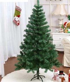 img 4 attached to 🎄 6 Foot Artificial Christmas Tree | Xmas Pine with Sturdy Metal Stand | Ideal for Home, Office, Party, Holiday Decorations | Christmas, New Year's Celebration