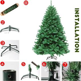 img 3 attached to 🎄 6 Foot Artificial Christmas Tree | Xmas Pine with Sturdy Metal Stand | Ideal for Home, Office, Party, Holiday Decorations | Christmas, New Year's Celebration