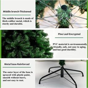 img 2 attached to 🎄 6 Foot Artificial Christmas Tree | Xmas Pine with Sturdy Metal Stand | Ideal for Home, Office, Party, Holiday Decorations | Christmas, New Year's Celebration