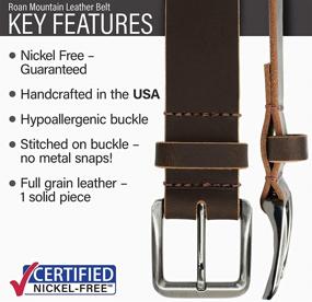 img 3 attached to 👔 Stylish Roan Mountain Genuine Leather Belt - Elevate Your Wardrobe!