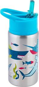 img 3 attached to 🦈 18 OZ Stainless Steel Water Bottles by Stephen Joseph - SHARK Design