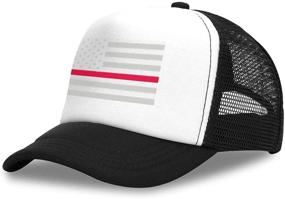 img 3 attached to 🧢 OASCUVER Kids American Trucker Baseball Boys' Hats & Caps Accessories - Perfect for a Stylish Look!