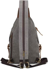 img 2 attached to Canvas Sling Bag Crossbody Backpack Backpacks