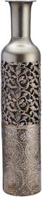 img 3 attached to 24-Inch Multicolor Filigree Embossed Metal Table Centerpiece for Home Dried 🌺 Flower and Artificial Floral Arrangements, Living Room and Bedroom Décor, Decorative Vase