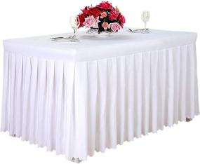 img 2 attached to Elegant Polyester Fitted Tablecloth for Wedding Banquets - Premium Food Service Equipment & Supplies