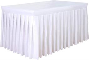 img 3 attached to Elegant Polyester Fitted Tablecloth for Wedding Banquets - Premium Food Service Equipment & Supplies