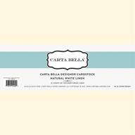 📜 carta bella paper company linen cardstock: premium 80 lb natural/white for crafters and artists logo