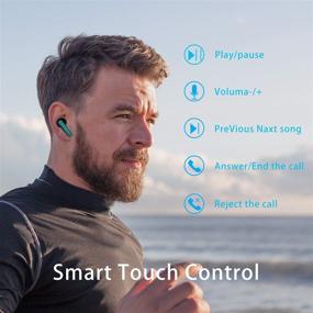 img 3 attached to Беспроводные наушники ZONSK TWS: бизнес-спортивный стиль Bluetooth-гарнитура с микрофоном | Превосходное качество звука, сенсорное управление | До 30 часов рабочего времени