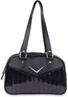 stylish liquorbrand bonneville bowler chevron sparkle 👛 women's handbags & wallets: a chic accessory collection logo