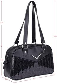 img 1 attached to Stylish LiquorBrand Bonneville Bowler Chevron Sparkle 👛 Women's Handbags & Wallets: A Chic Accessory Collection