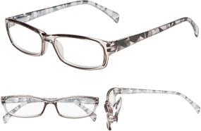 img 1 attached to Stylish Rectangular Women's Reading Glasses - Set of 5 Pairs for Ladies, Fashionable Eyeglasses Readers