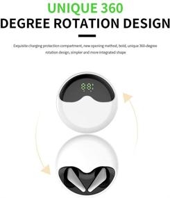 img 3 attached to 🎧 Премиум Беспроводные наушники True Wireless: Bluetooth 5.1 TWS Стерео наушники с сенсорным управлением, защита IPX5 от воды и беспроводной зарядный кейс - Совместимы с iPhone/Android