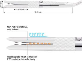 img 1 attached to 🌀 Щипцы для завивки волос Hatteker Professional с барелью из керамического покрытия