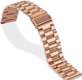 img 3 attached to Aresh Compatible With Fitbit Versa 2 Bands/Versa/Versa Lite/Versa SE Stainless Steel Versa2 Replacement Metal Wristbands Strap Accessories (Rosegold)