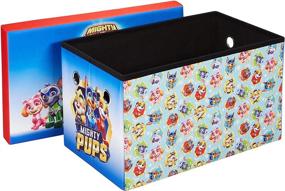 img 1 attached to 🐾 FHE PAW Patrol Mighty Pups Kids' Storage Ottoman Bench Chest, 24 x 15 x 15 Inches, Durable Fabric Canvas, Foldable, Convenient for Toy Storage, Seating, Foot Rest, Playroom, Bedroom