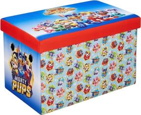 img 4 attached to 🐾 FHE PAW Patrol Mighty Pups Kids' Storage Ottoman Bench Chest, 24 x 15 x 15 Inches, Durable Fabric Canvas, Foldable, Convenient for Toy Storage, Seating, Foot Rest, Playroom, Bedroom