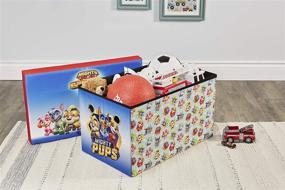 img 3 attached to 🐾 FHE PAW Patrol Mighty Pups Kids' Storage Ottoman Bench Chest, 24 x 15 x 15 Inches, Durable Fabric Canvas, Foldable, Convenient for Toy Storage, Seating, Foot Rest, Playroom, Bedroom