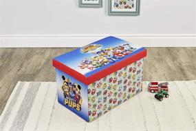 img 2 attached to 🐾 FHE PAW Patrol Mighty Pups Kids' Storage Ottoman Bench Chest, 24 x 15 x 15 Inches, Durable Fabric Canvas, Foldable, Convenient for Toy Storage, Seating, Foot Rest, Playroom, Bedroom