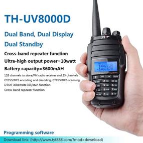 img 2 attached to 10Вт Радиостанции с дальней дальностью связи - TH-UV8000D Ультра-высокая выходная мощность, двойная полоса отображения, двойное ожидание, двустороннее радио с функцией кросс-повторителя. Включает USB-кабель для программирования и 2 антенны.