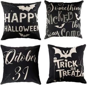 img 4 attached to LUTER Halloween Cushion Decoration 18X18Inch