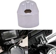 katur cnc ignition switch cover motorcycle cnc accessory chrome edge cut billet aluminum compatible for harley electra street glide 2006-2013 (silver) logo