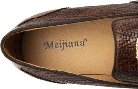 img 2 attached to 👞 MEIJIANA Classic Leather Wedding Loafers: Timeless Men's Dress Shoes