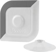 🧽 tovolo sink buddy: 2-in-1 double-ended nylon pan scraper & silicone squeegee - bpa-free dish scraper with integrated magnetic storage, scratch-resistant tool for efficient dishwashing - charcoal/white логотип