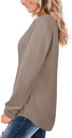 img 2 attached to Aokosor Women's Long Sleeve Tops - Casual Crewneck Tunic Sweatshirts for Leggings