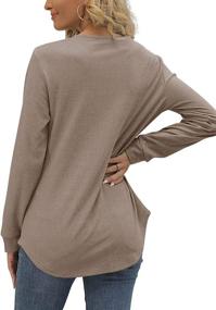 img 1 attached to Aokosor Women's Long Sleeve Tops - Casual Crewneck Tunic Sweatshirts for Leggings