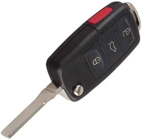 img 1 attached to VW Volkswagen Uncut Blade Keyless Remote Key Fob Shell Case 🔑 - No Chips, Black | Jetta Passat Golf Beetle Rabbit GTI CC EOS