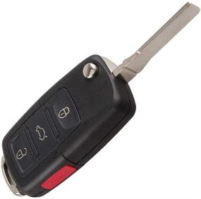 img 2 attached to VW Volkswagen Uncut Blade Keyless Remote Key Fob Shell Case 🔑 - No Chips, Black | Jetta Passat Golf Beetle Rabbit GTI CC EOS