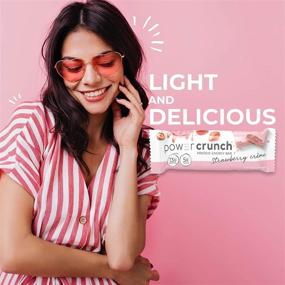 img 2 attached to 🍓 Delicious Strawberry Cream Power Crunch Whey Protein Bars - High Protein Snacks (12 Count, 1.4 Ounce)