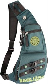 img 4 attached to Sling Backpack Chest Larswon Shoulder Backpacks