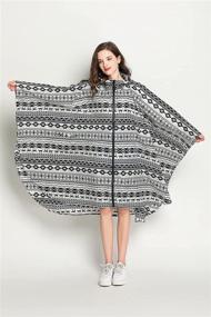 img 2 attached to Womens Stylish Layers Poncho Colorful Women's Clothing in Coats, Jackets & Vests