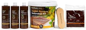 img 4 attached to 🛠️ 6-Piece Teak Care Kit for Garden Furniture Restoration: Includes Teak Cleaner, Teak Brightener, Teak Oil, Gloves, Cloths & Brush - Suitable for All Types of Garden Furniture