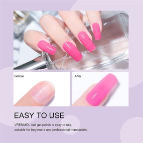 img 1 attached to Vrenmol Glow in the Dark Gel Nail Polish Set - 6 Colors Luminous Neon Gel Polish Set with Soak Off UV Glow Effect - Halloween Nail Art Kit