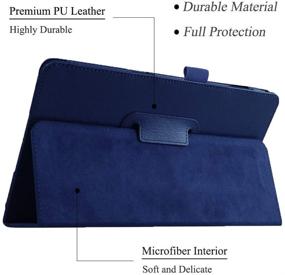 img 2 attached to 📚 EKVINOR Dark Blue Premium PU Leather Folio Smart Stand Case Cover for Samsung Galaxy Tab A 10.1 (2016), 10.1 Inch Tablet (SM-T580/T585, No S Pen Version)