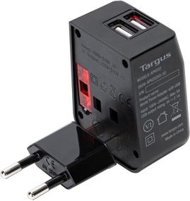 img 2 attached to 🌍 Targus World Travel Power Adapter with Dual USB Charging Ports: Versatile Charging Solution for Laptop, Phone, Tablet, & More!