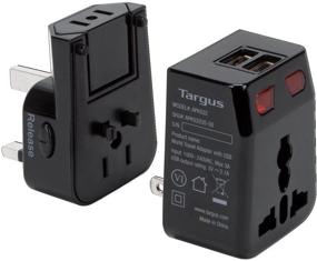 img 1 attached to 🌍 Targus World Travel Power Adapter with Dual USB Charging Ports: Versatile Charging Solution for Laptop, Phone, Tablet, & More!